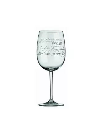 RAEDER | Verre à vin 22cm "Leben Lieben Lachen Lallen" | transparent